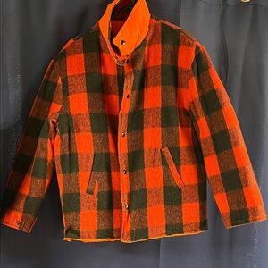 Men's red and Black Checkered reversible Jacket